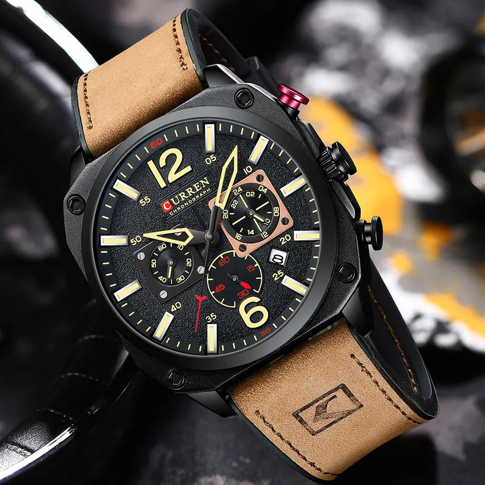 Curren 8398 Men Leather US Arabia
