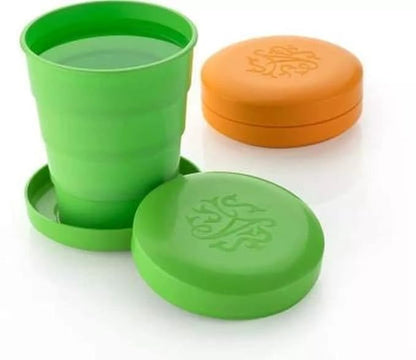 Magic Folding Foldable Collapsible Water Cup/Glass for Traveling Purpose/Picnic (Pack of 4) Multi Color
