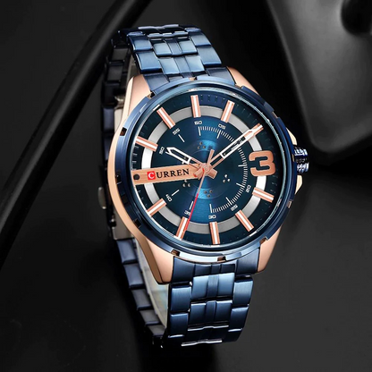 CURREN Original Brand Stainless Steel Band Wrist Watch For Couples With Brand (Box & Bag) US Arabia