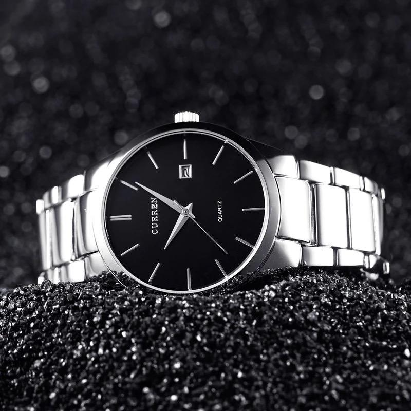 CURREN Original Brand Stainless Steel Band Wrist Watch For Men With Brand (Box & Bag)-8106 US Arabia