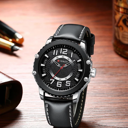 CURREN Original Brand Leather Straps Wrist Watch For Men With Brand (Box & Bag)-8341 US Arabia
