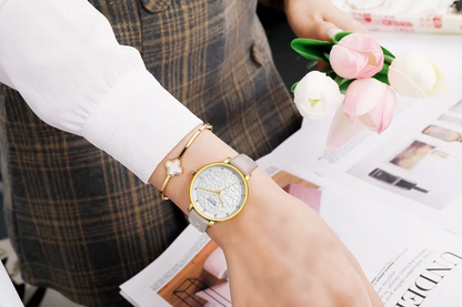 CURREN Original Brand Leather Straps Wrist Watch For Women With Brand (Box & Bag)-9046 US Arabia