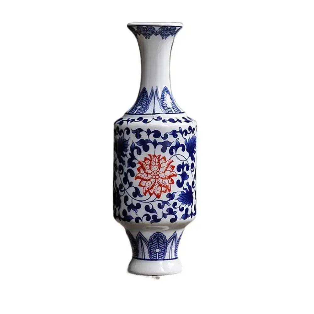 Classic Blue and White Small Porcelain Vases-traditional style.