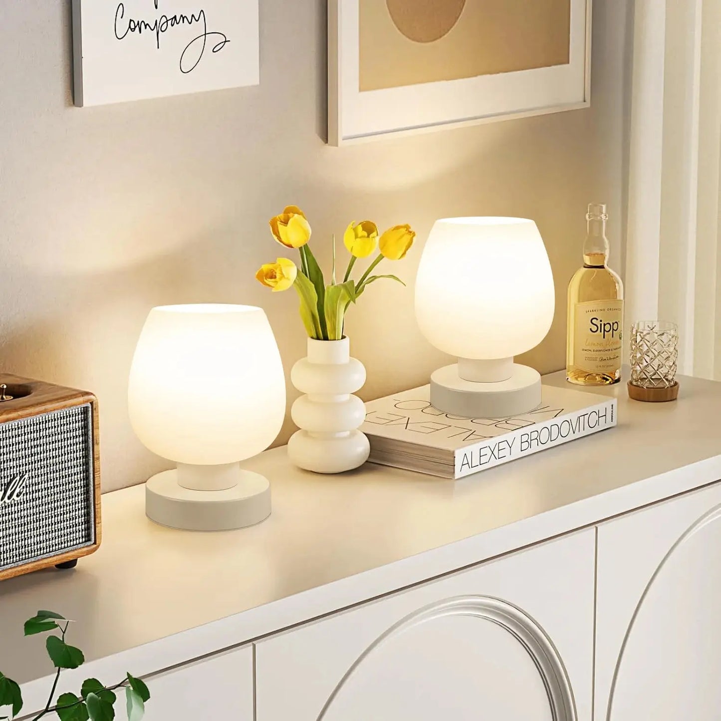 Two suite table lamps, modern creative table lamps.