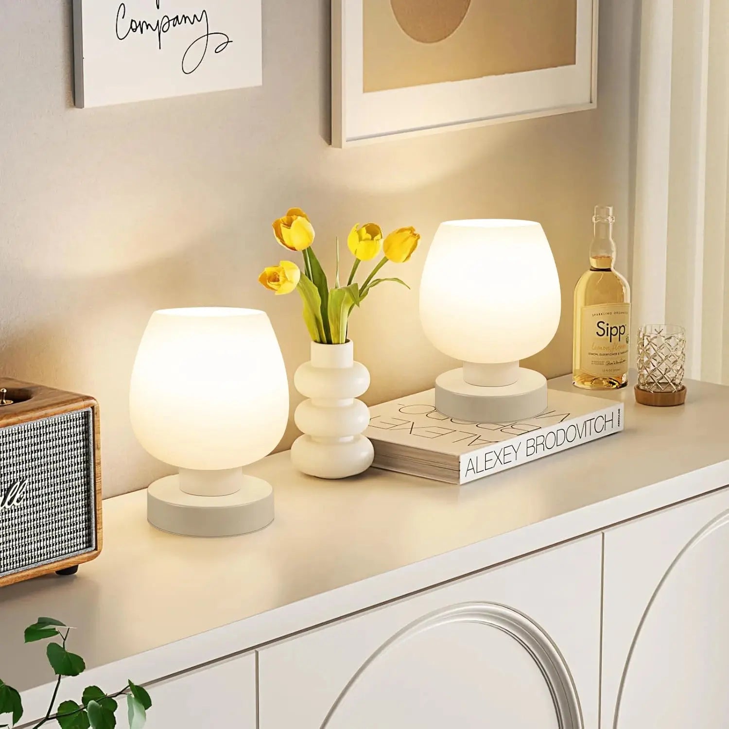 Two suite table lamps, modern creative table lamps.