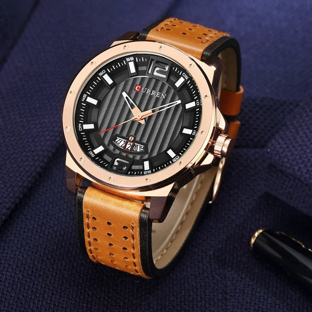 CURREN Luxury Watch Leather-8293 US Arabia