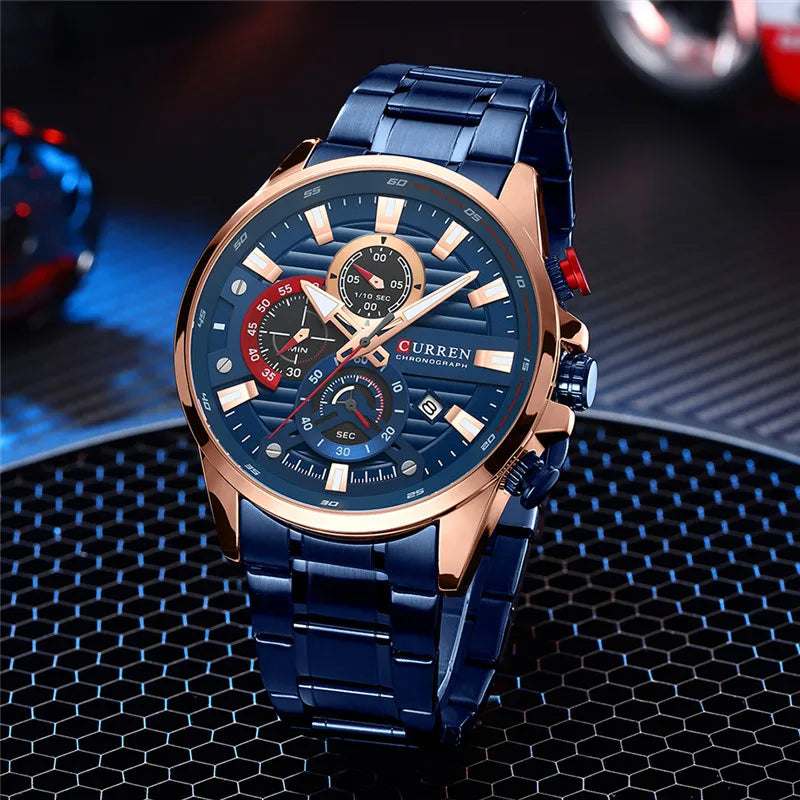 CURREN Stainless Steel Watch For Men With Box US Arabia