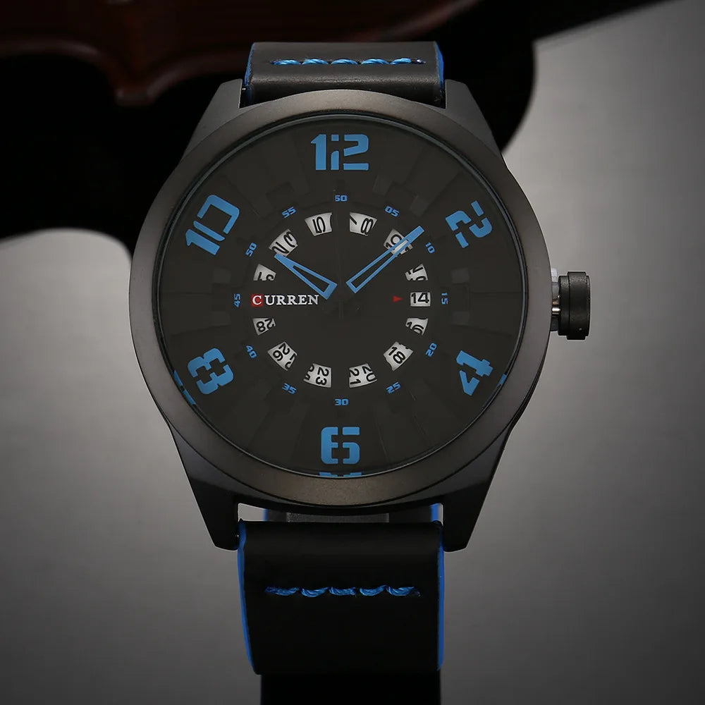 Casual Luxury Watches Leather-8258 US Arabia
