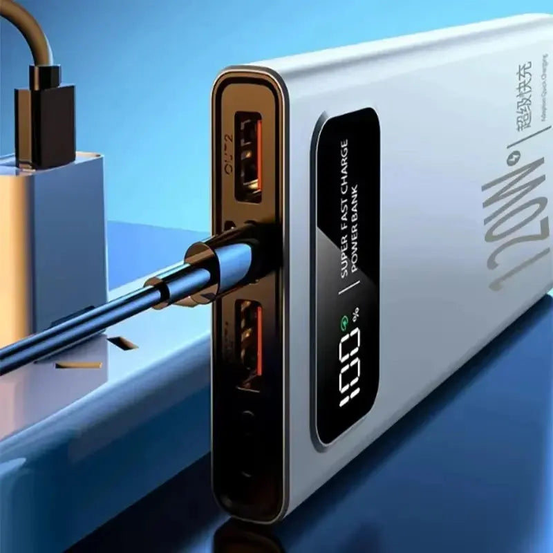 Power Bank Super Fast Charging Battery High Capacity 120W 200000mAh.