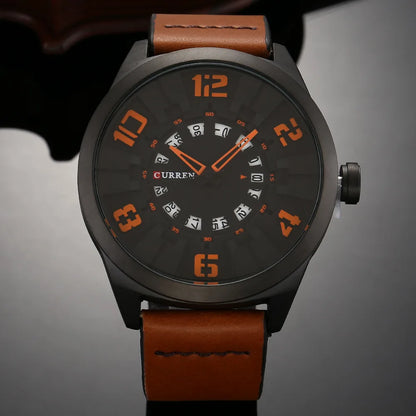 Casual Luxury Watches Leather-8258 US Arabia