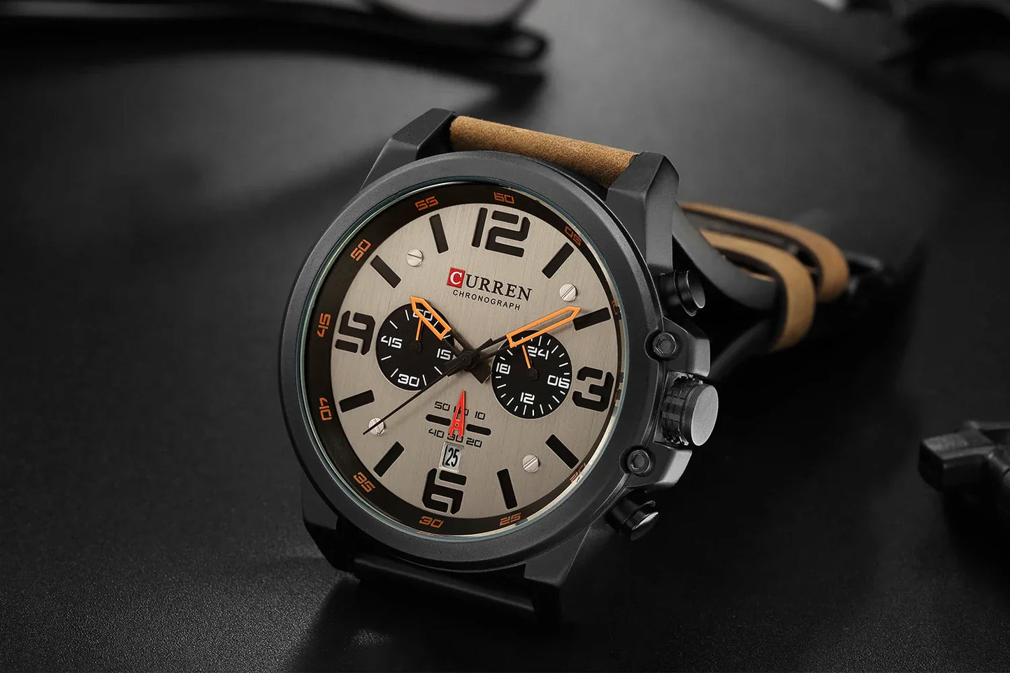 Curren 8314 Men Watch Leather US Arabia