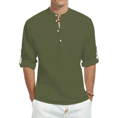 Casual shirts, loose cotton men's shirts, fashionable.