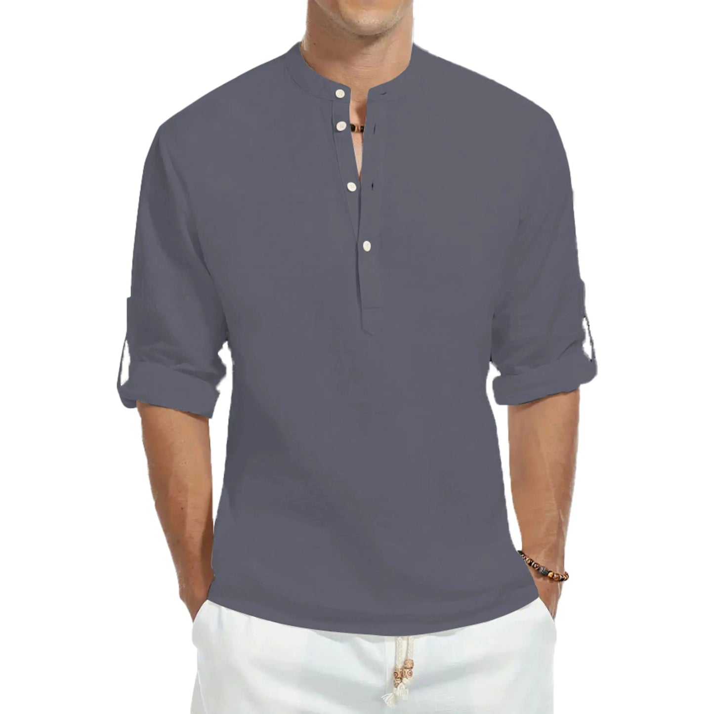 Casual shirts, loose cotton men's shirts, fashionable.