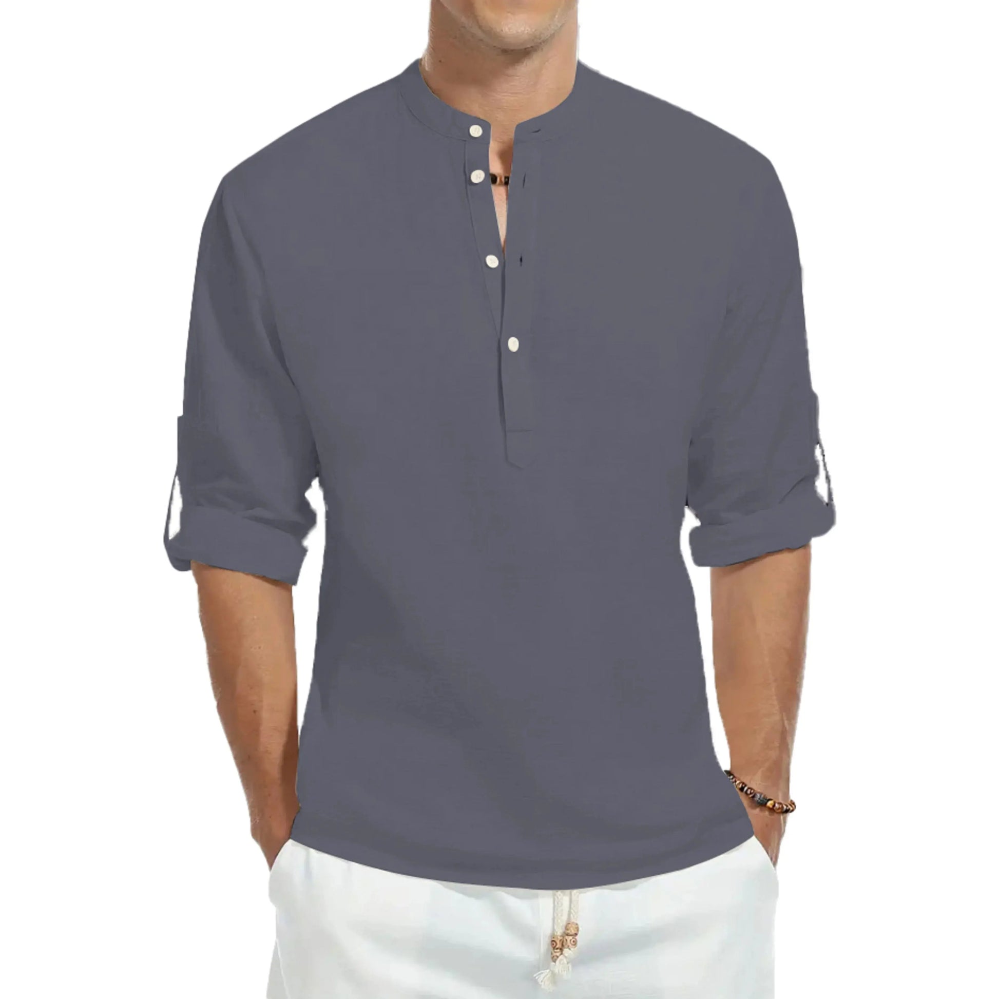 Casual shirts, loose cotton men's shirts, fashionable.