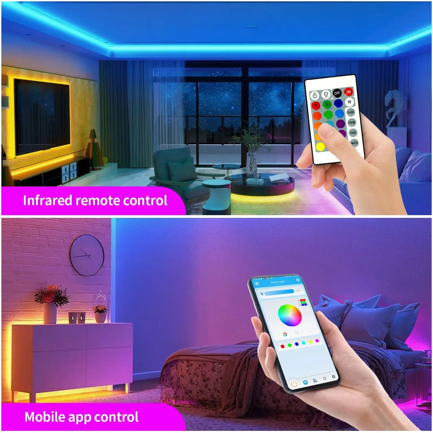 Led Strip Light for Smart Home Ambiance Control.