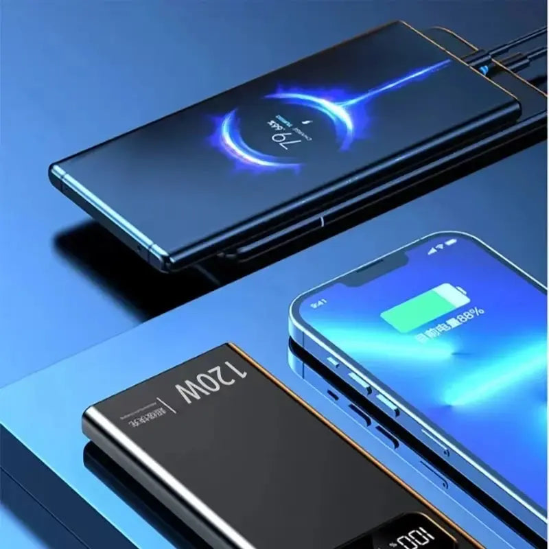 Power Bank Super Fast Charging Battery High Capacity 120W 200000mAh.