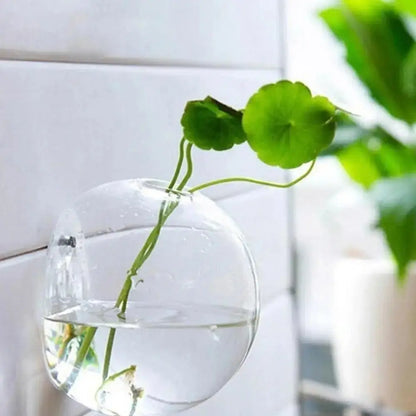 Wall-Hanging Fish Bowl Acrylic Plexiglass Fish Bowl Aquarium Vase Flower Ornament Fish Tank Home Fish Plant Tank Pet Clear Y6R2.