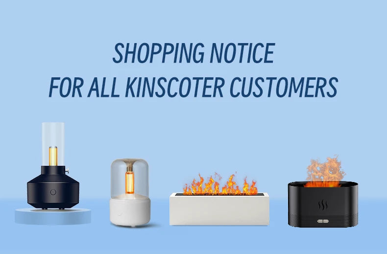 KINSCOTER Essential Oil Aroma Diffuser Flame Air Humidifier Ultrasonic Cool Mist Difusor with  RGB Realistic Fire Night Light DesiNest