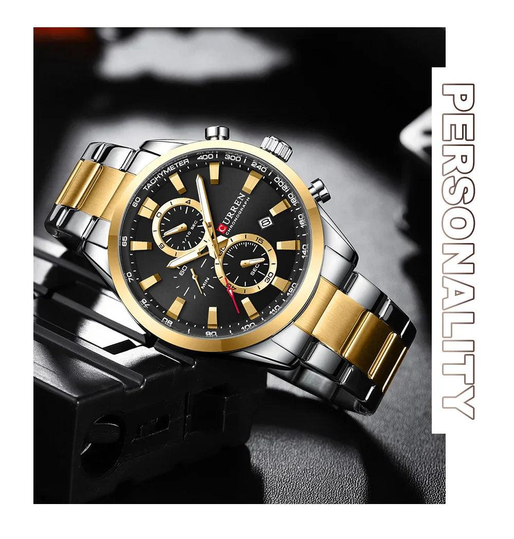 CURREN Stainless Steel Watch For Men With Box US Arabia