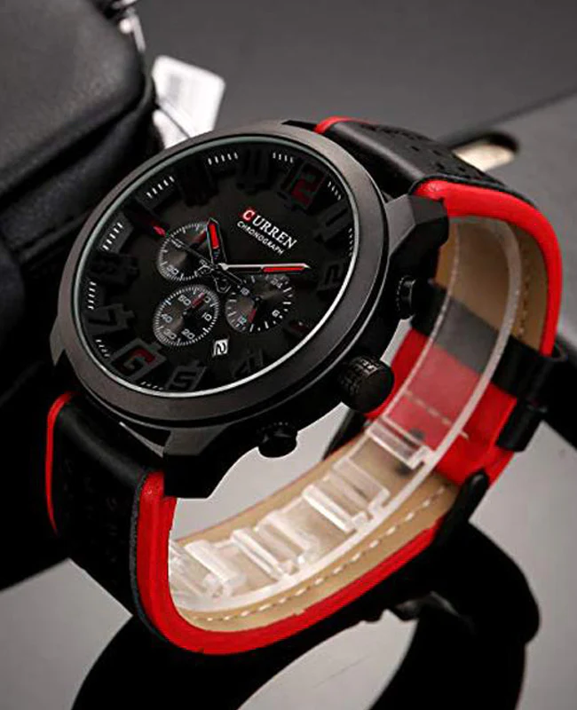 CURREN Leather Straps Wrist Watch For Men (Box)-8289 US Arabia