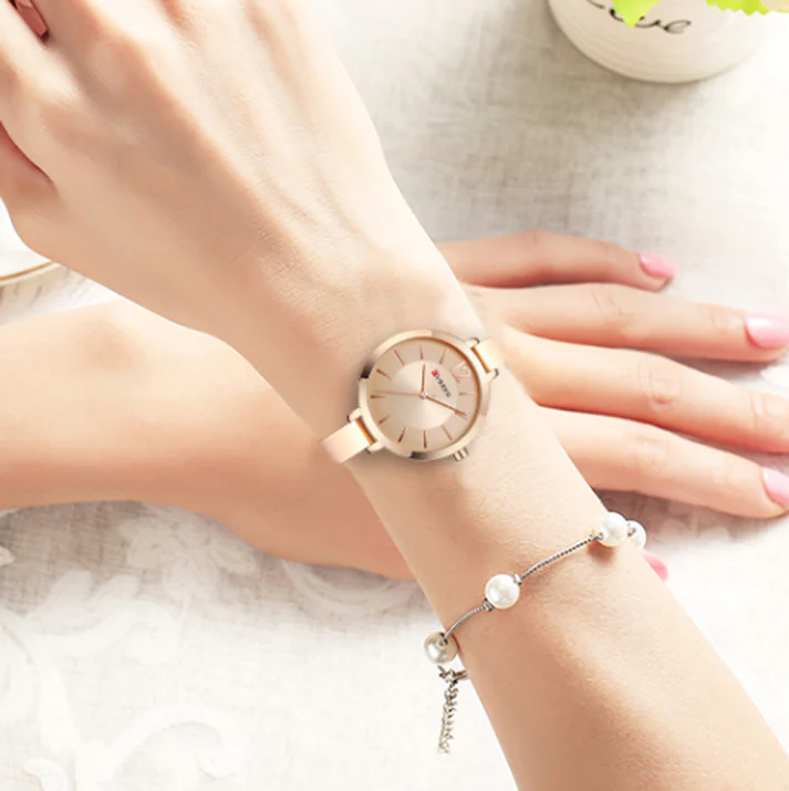 CURREN Original Brand Stainless Steel Wrist Watch For Woman With Brand (Box & Bag)-9012 US Arabia