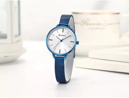 CURREN Original Brand Stainless Steel Band Wrist Watch For Women With Brand (Box & Bag)-9022 US Arabia