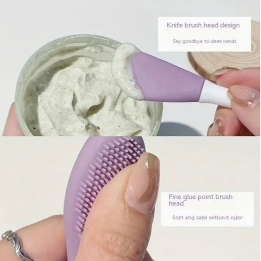 Double Head Silicone Face Care Brush DesiNest